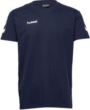 Hmlgo Cotton T-Shirt S/S T-shirts Short-sleeved Marineblå Hummel*Betinget Tilbud