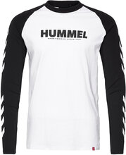 Hmllegacy Blocked T-Shirt L/S T-shirts & Tops Long-sleeved Hvit Hummel*Betinget Tilbud