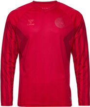Dbu 22 Landsholdstrøje L/S Home Sport T-shirts & Tops Football Shirts Red Hummel