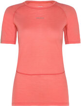 Women 125 Z Knit™ Ss Crewe Tops Base Layer Tops Coral Icebreaker