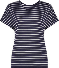 Women Merino Drayden Reversible Ss Top Stripe Sport T-shirts & Tops Short-sleeved Navy Icebreaker