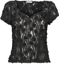 017 Eloise Top Designers Blouses Short-sleeved Black Ida Sjöstedt