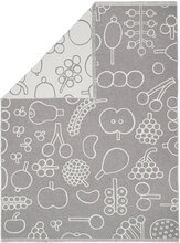 Otc Blanket 180X130Cm Frutta Home Textiles Cushions & Blankets Blankets & Throws Grey Iittala