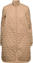 Padded Quilt Coat Kviltad Jacka Beige Ilse Jacobsen