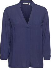 Viksaiw Blouse Bluse Langermet Blå InWear*Betinget Tilbud