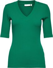 Dagnaiw V T-Shirt T-shirts & Tops Short-sleeved Grønn InWear*Betinget Tilbud