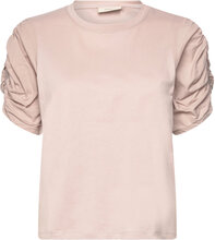 Payanaiw Woven Trim Tshirt Tops T-shirts & Tops Short-sleeved Pink InWear