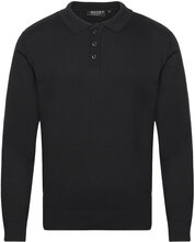 Invichris Tops Knitwear Long Sleeve Knitted Polos Black INDICODE