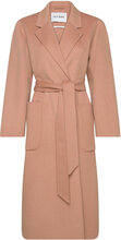 Belted Double Face Coat Outerwear Coats Winter Coats Pink IVY OAK