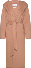 Double Face Coat With Hoodie Outerwear Coats Winter Coats Beige IVY OAK