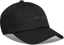 Elijah Cotton Logo Cap Designers Headwear Caps Black J. Lindeberg