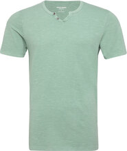 Jjesplit Neck Tee Ss Noos T-shirts Short-sleeved Grønn Jack & J S*Betinget Tilbud
