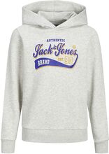 Jjelogo Sweat Hood 2 Col 22/23 Jnr Tops Sweatshirts & Hoodies Hoodies Grey Jack & J S
