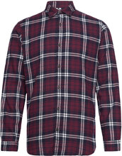 Jjplain Fall Check Shirt Ls Tops Shirts Casual Burgundy Jack & J S