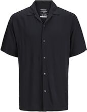Jjejeff Solid Resort Shirt Ss Sn Tops Shirts Short-sleeved Black Jack & J S