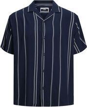 Jcojeff Aop Resort Shirt Ss Relax Ln Tops Shirts Short-sleeved Navy Jack & J S