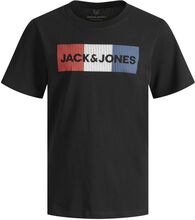 Jjecorp Logo Tee Ss Crew Neck Noos Jr T-shirts Short-sleeved Svart Jack & J S*Betinget Tilbud