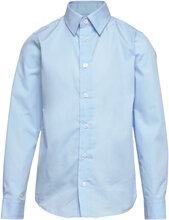 Jjjoe Shirt Ls Plain Jnr Tops Shirts Long-sleeved Shirts Blue Jack & J S