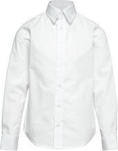 Jjjoe Shirt Ls Plain Jnr Tops Shirts Long-sleeved Shirts White Jack & J S