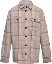 Jcoben Classic Check Overshirt Ls Jnr Overshirts Beige Jack & J S*Betinget Tilbud