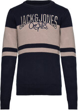 Jortribeca Block Knit Crew Neck Jnr Tops Knitwear Pullovers Multi/patterned Jack & J S