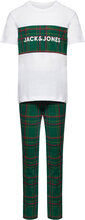 Jacjj Checked Ss Tee And Pants Set Jnr Pyjamas Set Green Jack & J S