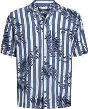Jjjeff Resort Aop Shirt Ss Jnr Tops Shirts Short-sleeved Shirts Blue Jack & J S