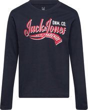 Jjelogo Tee Ls O-Neck 2 Col Ss24 Mni Tops T-shirts Long-sleeved T-shirts Navy Jack & J S