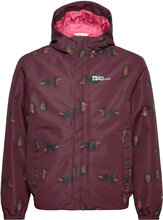 Gleely 2L Ins Print Jkt K Sport Jackets & Coats Winter Jackets Burgundy Jack Wolfskin
