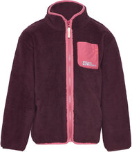 Gleely Fleece Jacket K Sport Fleece Outerwear Fleece Jackets Burgundy Jack Wolfskin