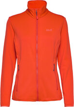 Peak Grid Fleece W Sweat-shirts & Hoodies Fleeces & Midlayers Oransje Jack Wolfskin*Betinget Tilbud