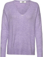 Jdycharly L/S V-Neck Pullover Knt Lo Tops Knitwear Jumpers Purple Jacqueline De Yong