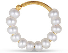 Row Pearl Twist Earring Accessories Jewellery Earrings Single Earring Gull Jane Koenig*Betinget Tilbud