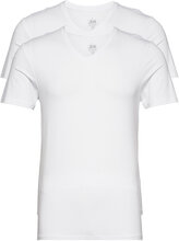 Jbs 2-Pack V-Neck Bamboo Tops T-Kortærmet Skjorte White JBS