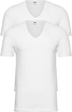 Jbs 2-Pack T-Shirt V-Neck Gots Tops T-Kortærmet Skjorte White JBS