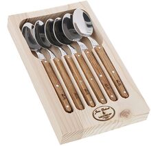 Teskesæt 6 Stk Laguiole Home Tableware Cutlery Spoons Brown Jean Dubost