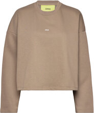 Jxabbie Ovs Wide Ls Every Crew Swt Sn Tops Sweat-shirts & Hoodies Sweat-shirts Brown JJXX