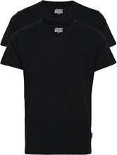 V-Shirt 2-P Tops T-shirts Short-sleeved Black Jockey