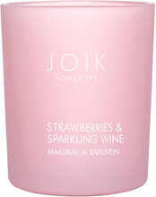 Joik Home & Spa Scented Candle Strawberry & Sparkling Wine Doftljus Nude JOIK
