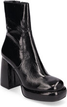 264-Dena Cuir Brillant Shoes Boots Ankle Boots Ankle Boot - Heel Svart Jonak Paris*Betinget Tilbud