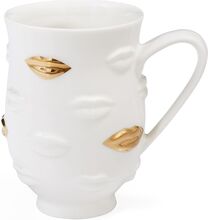 Gilded Gala Mug Home Tableware Cups & Mugs Coffee Cups White Jonathan Adler