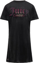 Luxe Diamante Fitted Ss Tee Dress Dresses & Skirts Dresses Casual Dresses Short-sleeved Casual Dresses Black Juicy Couture