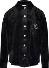 Diamante Velour Overshirt Tops Overshirts Black Juicy Couture