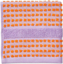 Check Vaskeklud 30X30 Cm Lavendel/Fersken Home Textiles Bathroom Textiles Towels & Bath Towels Face Towels Multi/patterned Juna