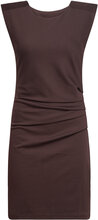 India Round-Neck Dress Kort Kjole Brown Kaffe
