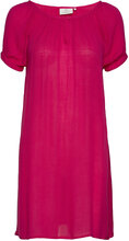 Amber Ss Tunic Tunika Rosa Kaffe*Betinget Tilbud