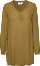 Amber V-Neck Tunic Tops Tunics Khaki Green Kaffe