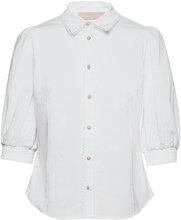 Chillykb Blouse Blouses Short-sleeved Hvit Karen By Simonsen*Betinget Tilbud