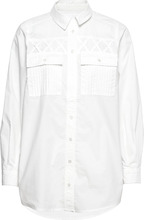 Bammikb Shirt Tops Shirts Long-sleeved White Karen By Simonsen