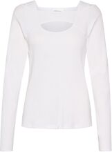 Jillkb Cut Out Tee Tops T-shirts & Tops Long-sleeved White Karen By Simonsen